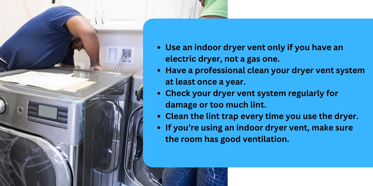 Indoor Dryer Vents Safety Tips