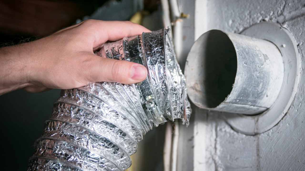 how to hide a dryer vent hose