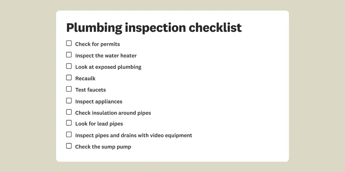 What Should Take Place in the Ideal Plumbing Inspection Checklist?