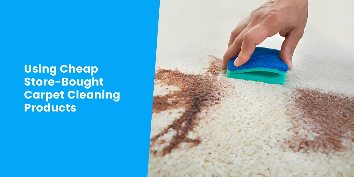 Using Cheap Store-Bought Carpet Cleaning Products